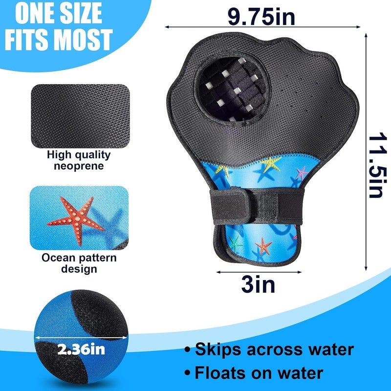 Strdfeve 1 PCS Water Ball&Glove Set,Water Bouncing Ball Catch Mitt,Pool Baseball Catching Mitt for Beach Games,Play Catch Skip Ball&Glove - Image 3
